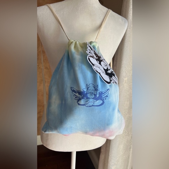 NWT UNRELEASED BOYS LIE Blue Multicolor DrawString Bag &Sticker - Picture 2 of 4